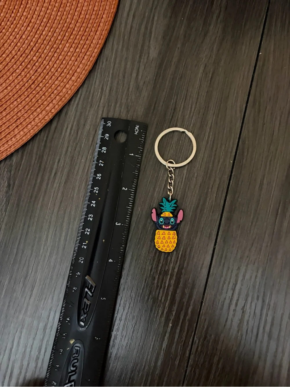 Cute Pineapple Stitch Keychain - Yellow & Teal
